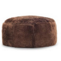 Stop Ottoman Shag (Brown)